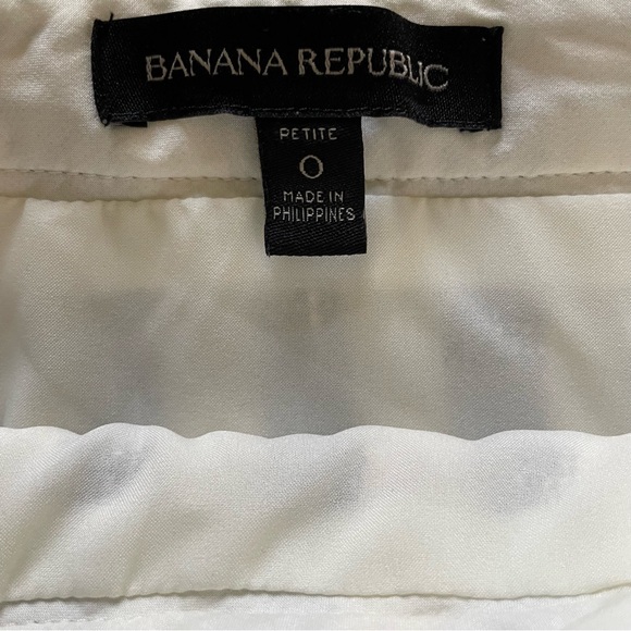 Banana Republic Navy and White Stripe Tweed Pencil Skirt - Picture 4 of 7